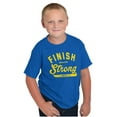 thumbnail image 3 of Finish Strong Bible Scripture Quote Crewneck T Shirts Boy Girl Teen Brisco Brands X, 3 of 6