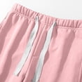 thumbnail image 4 of RXIRUCGD Men's Solid Color Casual Ankle Drawstring Pants Full Length Pants, Pink, Size: 3XL, 4 of 6