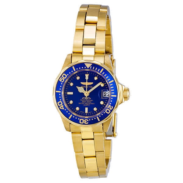 Invicta Women's Pro Diver Gold Dial 18K Gold Tone Stainless Steel 