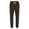thumbnail image 4 of Dagugfen Cargo Pants for Men Drawstring Elastic Waist Baggy Solid Color Jogger Sports Pants Pockets, 4 of 6