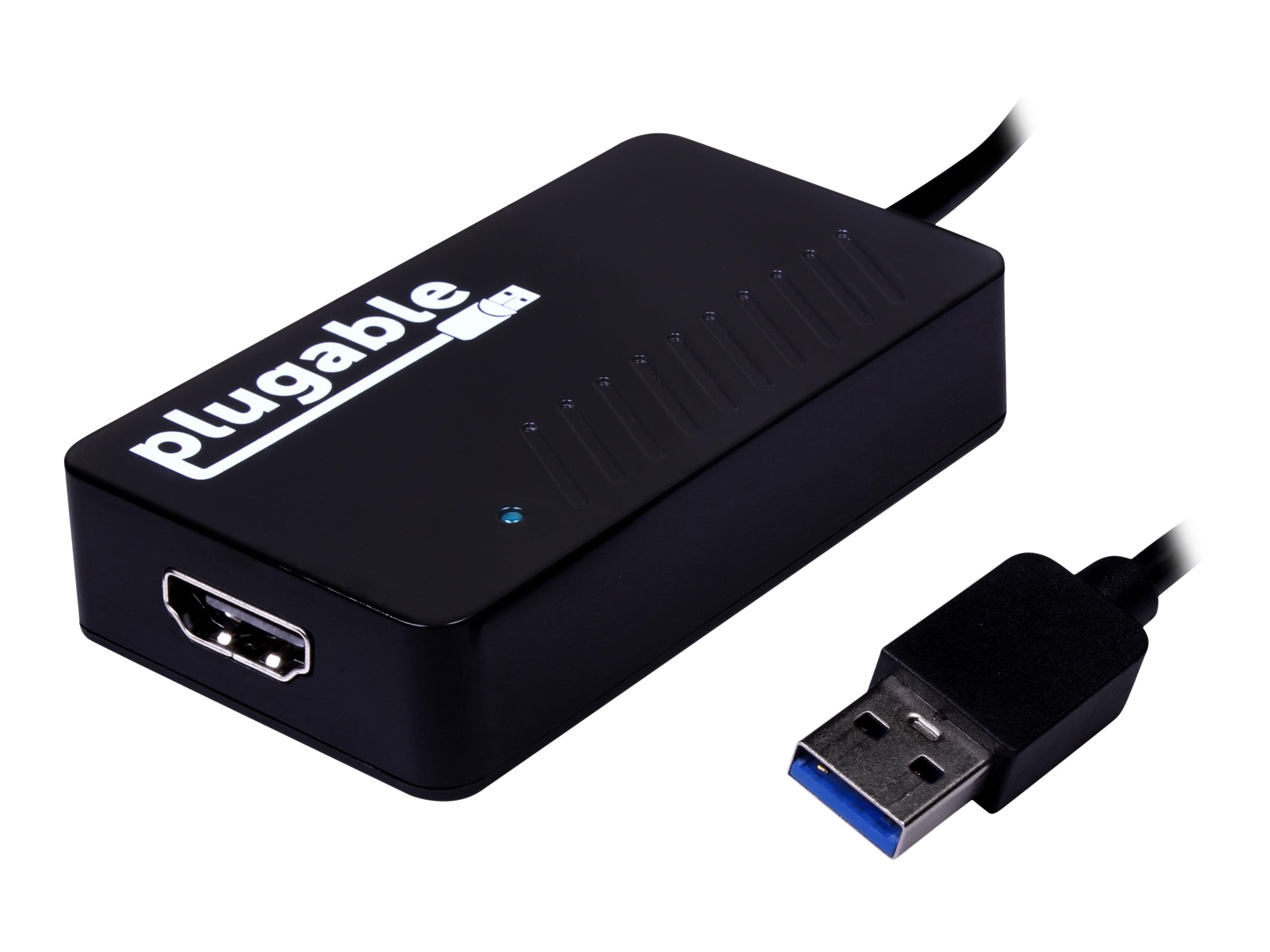Подключаемый видеоадаптер USB 3.0-HDMI со звуком для нескольких мониторов с разрешением до 2560x1440. Поддержка Windows 11, 10, 8.1, 7, XP и Mac.