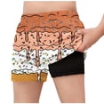 thumbnail image 3 of Crunowin Boys Summer Shorts Ice Cream Print Elastic Waist Lightweight Beach Shorts Orange Size 14, 3 of 6