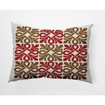 20"x14" Simply Daisy Tiki Square Poly Indoor/Outdoor Pillow, Red Qty 1