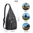 thumbnail image 3 of Spiritual Goth Sling Backpack - Moon Phase & Sun Print Crossbody Bag, Fashionable Aesthetic Design, 3 of 4