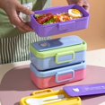 thumbnail image 3 of sunsanly 700ML Bento Lunch Box Meal Prep Food Storage Containers Freshness Preservation Lunchbox for Home Kitchen School Outdoor, 3 of 7