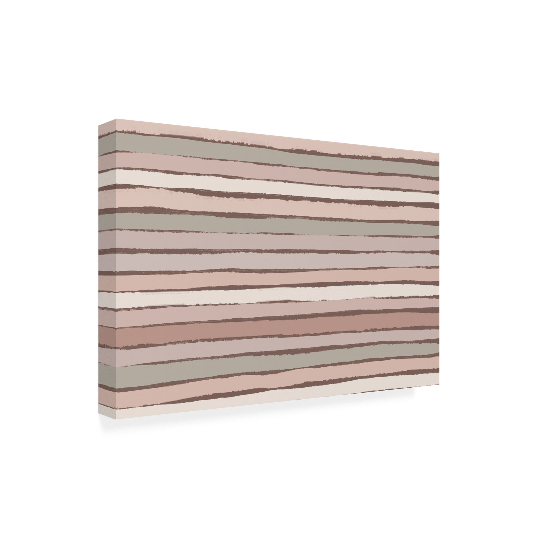 Canvas Wall Art - Treechild 'Pastel Stripes PAttern' Wall Art for Living Room, Bedroom, or Office D?cor by Trademark Fine Art - 24 x 16 Inches