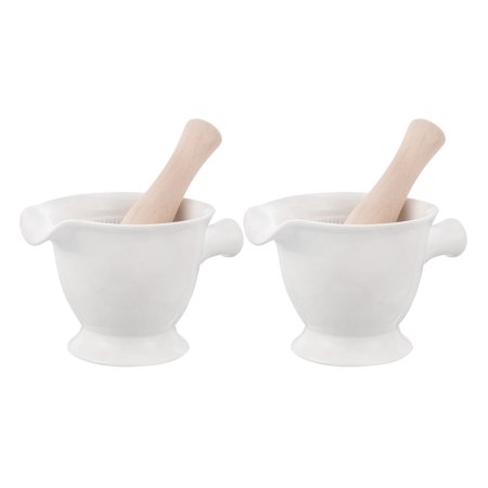 

2 Pcs Practical Household Food Grinder Bowls Manual Complementary Food Grinders (White)