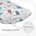 thumbnail image 3 of Naloa cute winter Gnome Pillowcase, Throw Pillowcase, Wrinkle-Free, Stain-Resistant with Hidden Zipper for Bedroom Sofa-20"x30", 3 of 6