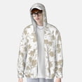 thumbnail image 2 of Balery Vintage Stylized White Color Sudadera ligera de manga larga con capucha y protección solar UPF 50+ para hombre y mujer, ideal para pesca y running-Small, 2 of 7