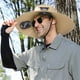 thumbnail image 5 of Sombrero de pescador de verano con carga solar y ventilador USB para hombre, protección solar para exteriores, ideal para senderismo, pesca y jardinería. Aestivo | Caqui | AESTIVO, 5 of 7