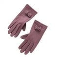 thumbnail image 3 of Women's Winter Touchscreen Gloves with Fleece Lining, Warm Thermal Screen Compatible Gloves for Cold Weather, Soft Windproof Smartphone Gloves for Driving, Running, and Outdoor Activities Purple, 3 of 4