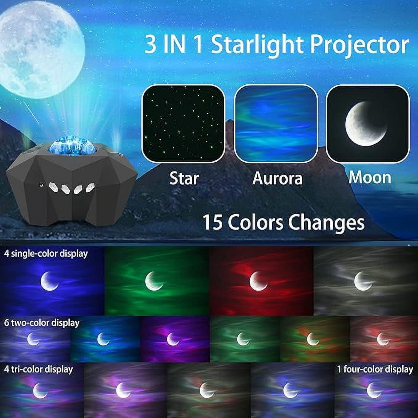 SLOK Aurora Star Light Projector, Galaxy Lights Projector with Remote Control, Night Sky Light Projector Built-in Bluetooth and Multi-Color Projection Lamp for Bedroom Ceiling Party