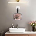 thumbnail image 5 of Large Wall Mount Hand Mirror with Handle, for Vanity Makeup Home Salon Travel Use (Square Black 10.3inx7.3in), 5 of 5