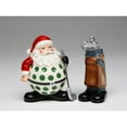 thumbnail image 3 of Ceramic Christmas Golf Santa Salt and Pepper Shakers Holiday Gift, 3 of 3