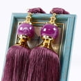 thumbnail image 3 of Delicados alzapaños de cortina de color morado oscuro para decoración del hogar y del hotel (2 unidades), 3 of 6