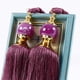 thumbnail image 3 of Delicados alzapaños de cortina de color morado oscuro para decoración del hogar y del hotel (2 unidades), 3 of 6
