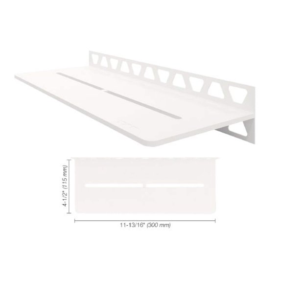 Schluter Rectangular Shelf W Designed for Tiled Walls Pure Matte White