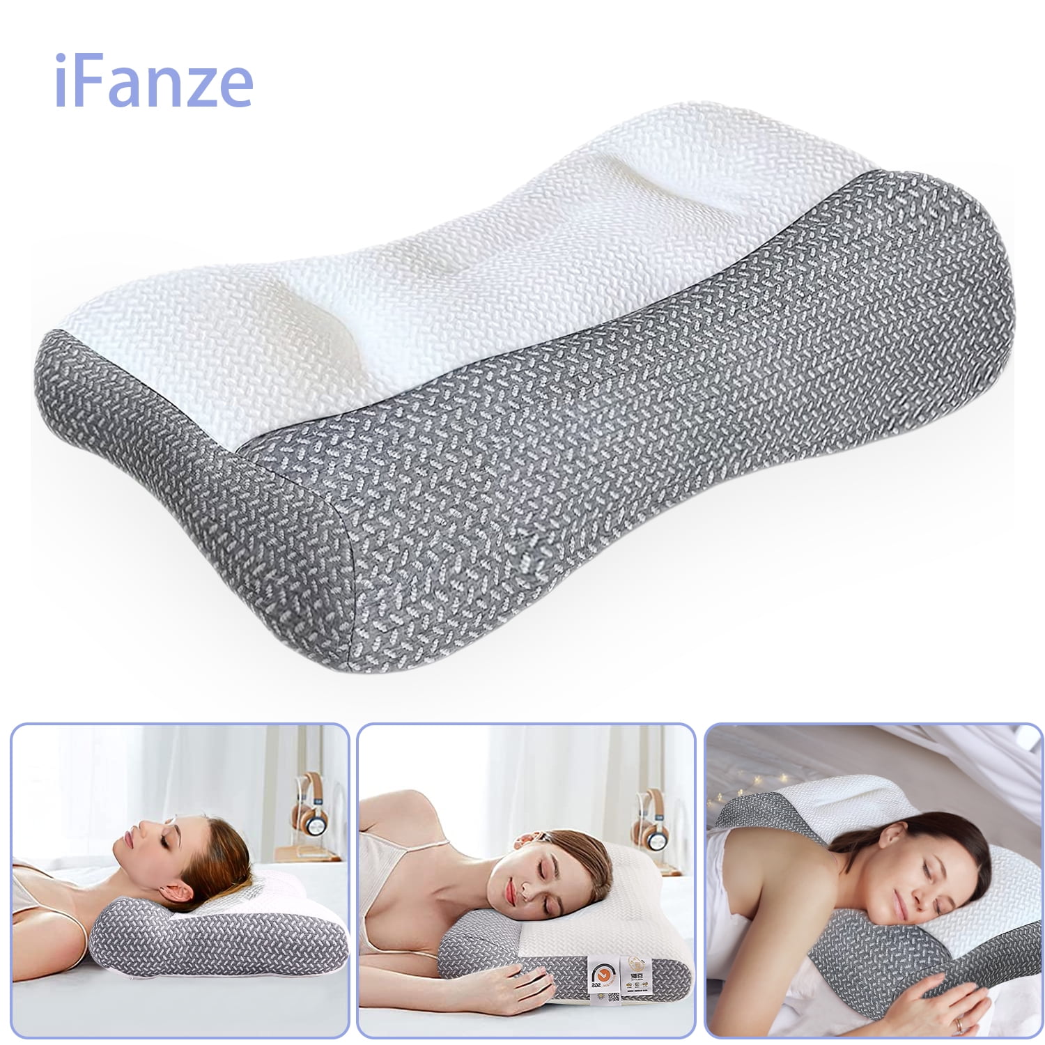 Ergonomic Pillow, Memory Foam Pillows Neck Pillow for Neck and Shoulder Pain, Ergonomic