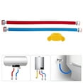 CNKOO 304 Stainless Steel Water Heater Hose with Color Coded Ends ...