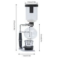 thumbnail image 2 of 5.12*3.74*14.76in 5Cup Unique Syphon Coffee Maker Tabletop Glass Vacuum Siphon Coffee Tea Brewer for Home, 2 of 20