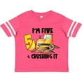 thumbnail image 3 of Inktastic I'm 5 and Crushing It Construction 5th Birthday Boys or Girls Toddler T-Shirt, 3 of 5