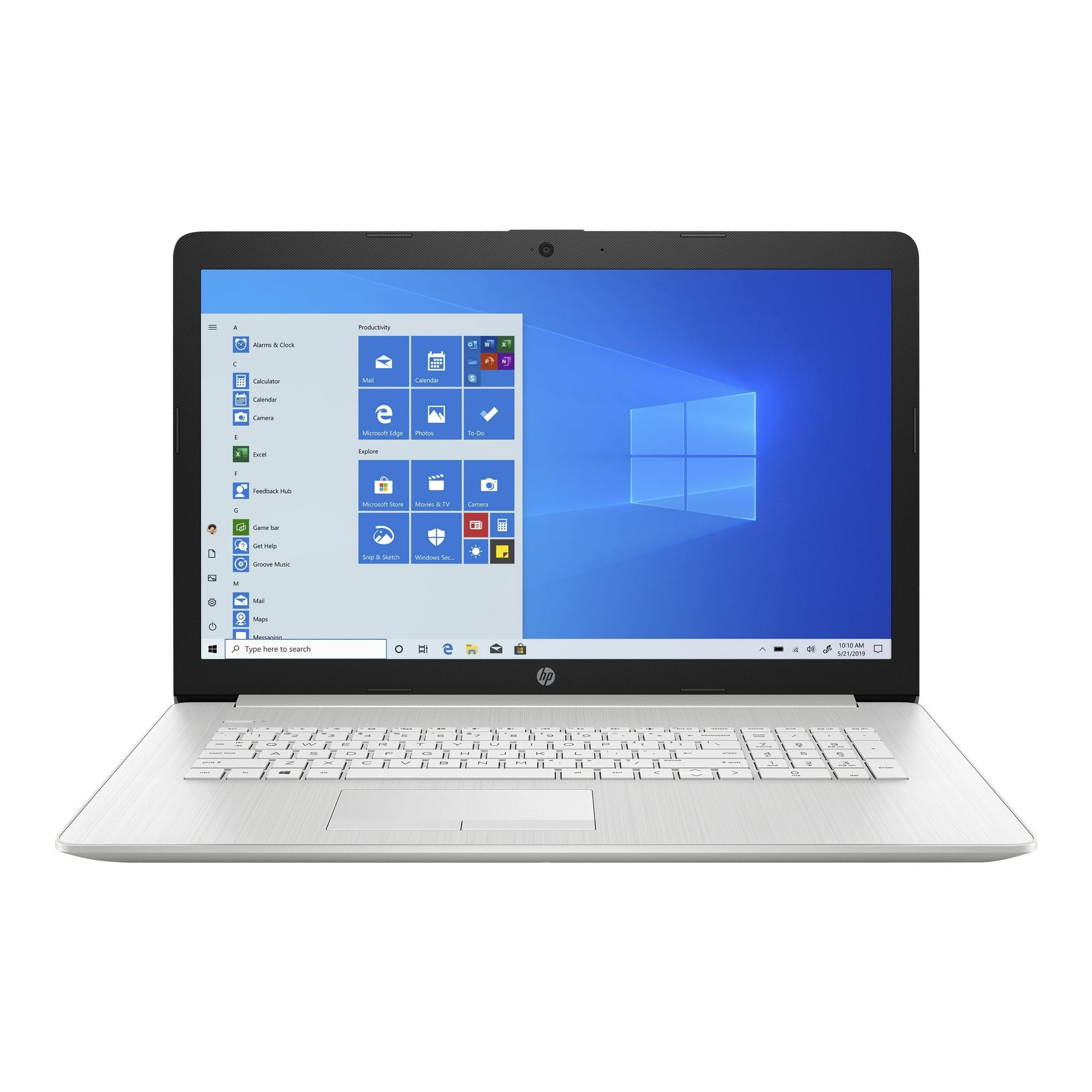 HP 17-by4013dx 17.3" HD+ LED Display Intel Core i3-1115G4 8GB DDR4 SDRAM 256GB SSD No Optical Drive Windows 11 Home in S Mode Silver