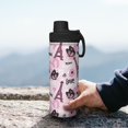 thumbnail image 7 of Goofa Eiffel Tower and Butterflies Print 18oz Sports Insulated Kettle With Straw Water Bottle Sports Water Bottle For Running Hiking Cycling Climbing Mans Womans, 7 of 7