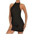 thumbnail image 3 of Tqyyweavej Womens Bathing Suit Halter Coverups Dresses Sleeveless Sheer Swim Coverup Solid Color Slim Cover Ups for Swimwear Women, 3 of 5
