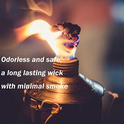 Atefa 20 Pcs Long Life Fiberglass Replacement Wicks,10'' Lighting Torches Wick,Citronella Wicks for Bottles,Indoor Decor and Outside Lanterns and Oil Lamps