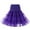 Purple, variant on IROINNID Elastic Waist Mid Skirts For Women High Waist Pleated Adult Dancing Skirt Solid Color Skirt