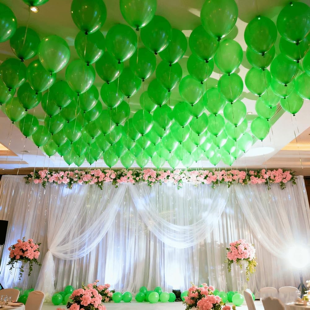 400 Pcs Green Balloons 12 Inch Forest Green Bulk Latex Balloon for Jungle Themed Birthdays Graduation Baby Shower Christmas Party Decorations