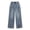 Blue, variant on GiLiling Teen Girls Baggy Jeans High Waist Wide Leg Denim Pants Elastic Waist Y2k Vintage Aesthetic Cargo Pants Heart Embroidery (Blue, 9-10 Years)