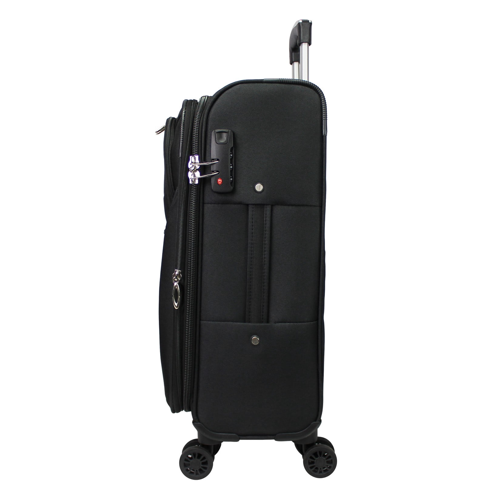 CalBags Kemyer Softside Lightweight 3-Piece Expandable Spinner Luggage Set - Black