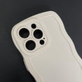 thumbnail image 5 of for iPhone 13 Pro Case, Cute Curly Wave Edge Phone Cover, Soft Liquid Silicone Camera Protection Phone Case with iPhone 13 Pro, White, 5 of 14
