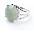 thumbnail image 2 of 1pc Adjustable Green Aventurine Finger Rings with Brass Findings Size 7 1/4(17.5mm) : 16mm, 2 of 4
