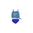 thumbnail image 1 of Tankini de 2 piezas Swim Solutions para mujer con lazo en la cintura azul 20, 1 of 2