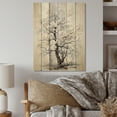 thumbnail image 2 of Designart "White Tree Mystique horizon" Floral & Botanical Print on Natural Pine Wood, 2 of 5