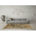 thumbnail image 3 of Ahgly Company Indoor Round Oriental Brown Industrial Area Rugs, 4' Round, 3 of 4
