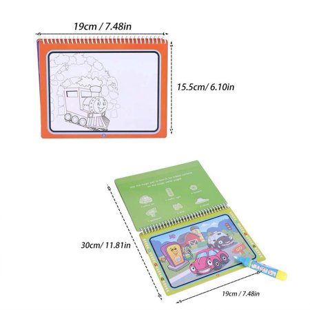Herwey Livre De Dessin De Coloriage De L Eau Portable Magique Avec Stylo Enfants Peinture Cadeau Educatif Jouet Livre De Peinture A L Eau Livres A Colorier Pour Enfants Walmart Canada