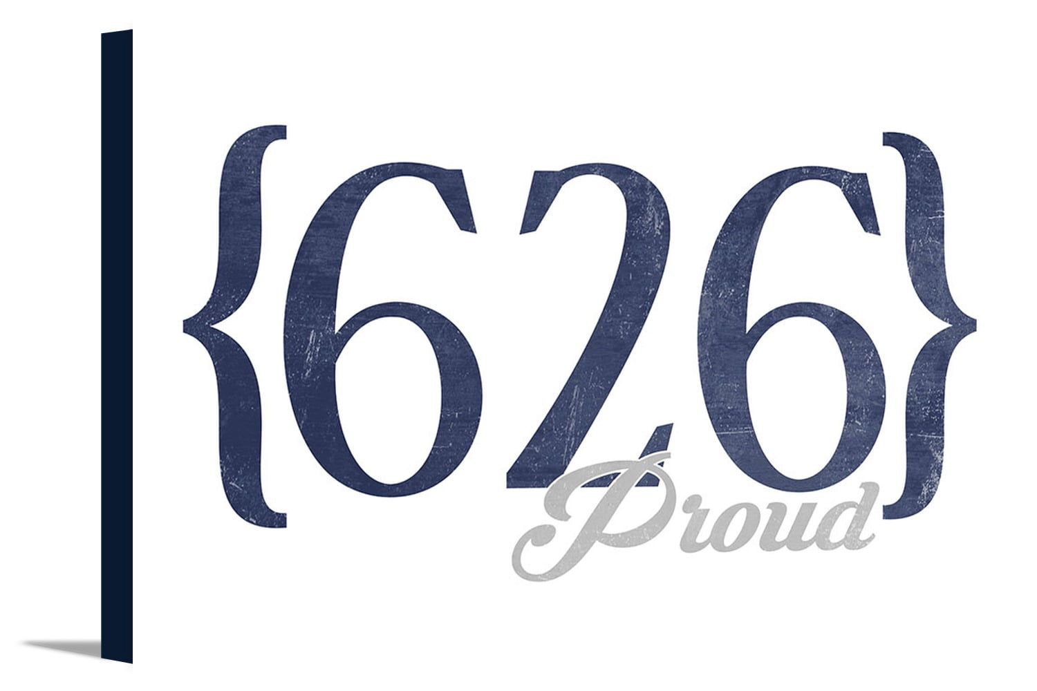 Pomona, California 626 Area Code (Blue) Lantern Press Artwork