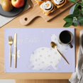 thumbnail image 2 of Easter Bunny Placemats Set of 4, Watercolor Butterfly Cute Rabbit Flowers Purple Placemats for Dining Table, Place Mats for Kitchen Tabletop, Waterproof Wipeable Dining Table Mats Set, 2 of 9