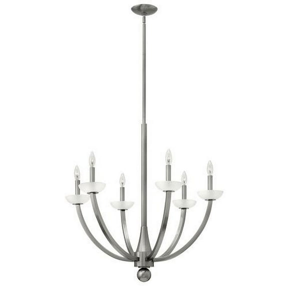 Hinkley Lighting 4926BN Splendor 28" Brushed Nickel 6-Light Chandelier