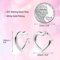 thumbnail image 4 of Alexcraft 925 Sterling Silver Heart Hoop Earrings for Women, Lightweight and Hypoallergenic, 4 of 8