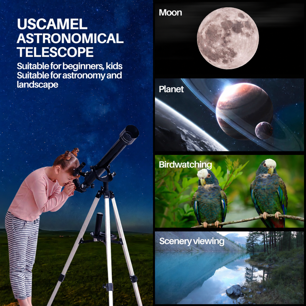 USCAMEL 900mm Refractor Telescope for Astronomy photo 7