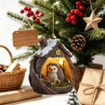 thumbnail image 4 of Flat Acrylic Winter Woodland Christmas Ornament, Snow Forest House Hanging Decor, Holiday Keepsake Pendant for Christmas Tree and Wreath Display, 4 of 6