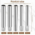 thumbnail image 2 of 3/8 Inch Extra Deep Impact Socket Set 5 Pcs Chrome Vanadium Steel Hexagon Metric Sockets Automotive Repair Tool (12pointsockets ), 2 of 8