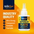 thumbnail image 2 of Pegamento instantáneo WoldoClean para plástico 25 g, impermeable y transparente, 2 of 8