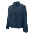 thumbnail image 3 of GXIPO Women Sherpa Jacket Full Zip Fuzzy Teddy Coat with Pockets Fleece Lined Warm Winter Casual Outfits Dark Blue L, 3 of 6