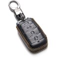 thumbnail image 1 of Vitodeco Genuine Leather Smart Key Fob Case Cover Protector Compatible with RAM 1500, RAM 2500, RAM 3500 2019 - 2025 (4-Button, Black), 1 of 4