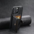 thumbnail image 5 of TECH CIRCLE Practical Case for iPhone 12 Pro & iPhone 12 (6.1") 2020 Phone - PU Leather Protective Lightweight Case with Removable Magnetic Wallet /Stand /Work with MagSafe Device Fearures, Black, 5 of 8